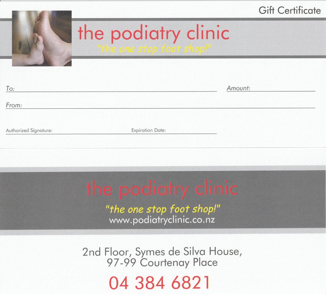 The Podiatry Clinic Gift Certificate